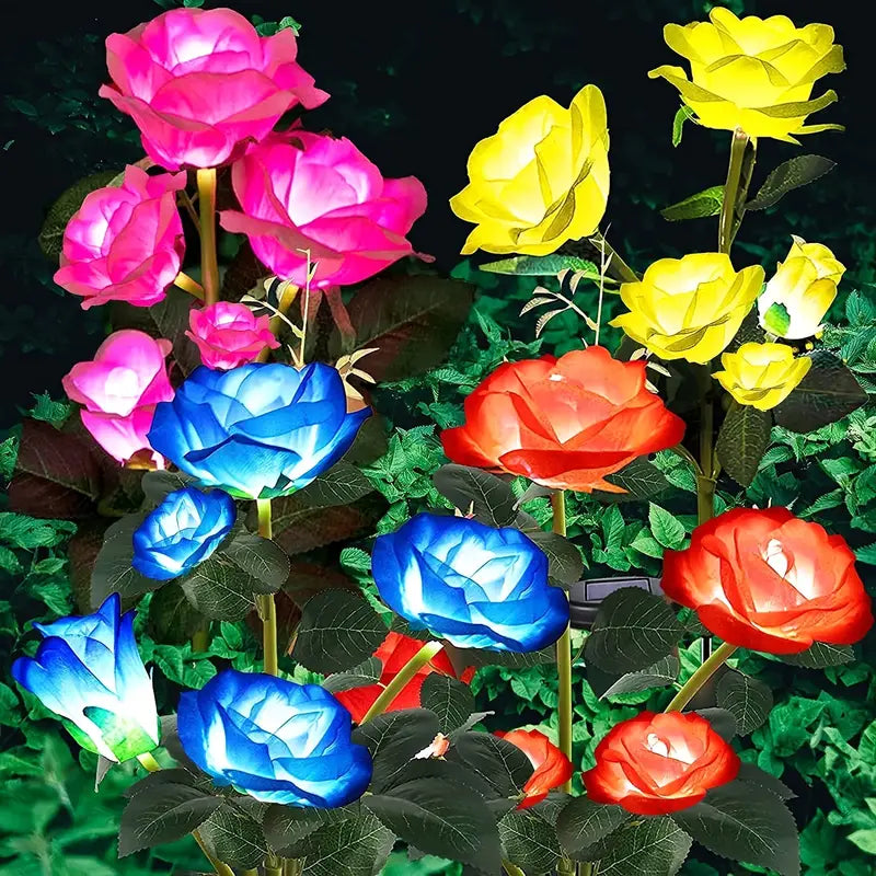 Color-Changing Solar Garden Roses