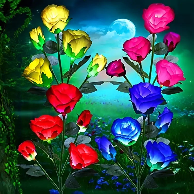 Color-Changing Solar Garden Roses