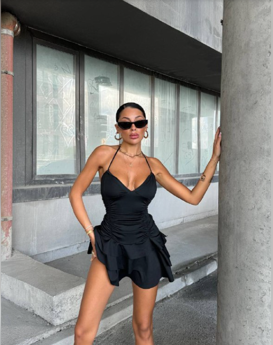 Ruched Ruffle Mini Dress – Sexy Bodycon Party Dress | Backless Cocktail Outfit